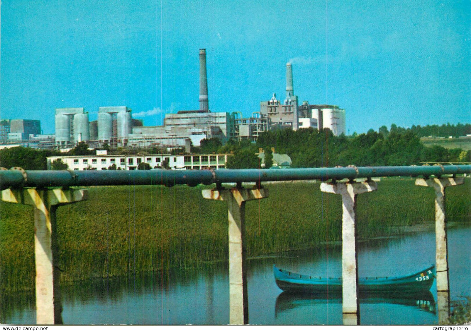 Navigation Sailing Vessels & Boats Themed Postcard Romania Tulcea Aluminum Factory - Voiliers