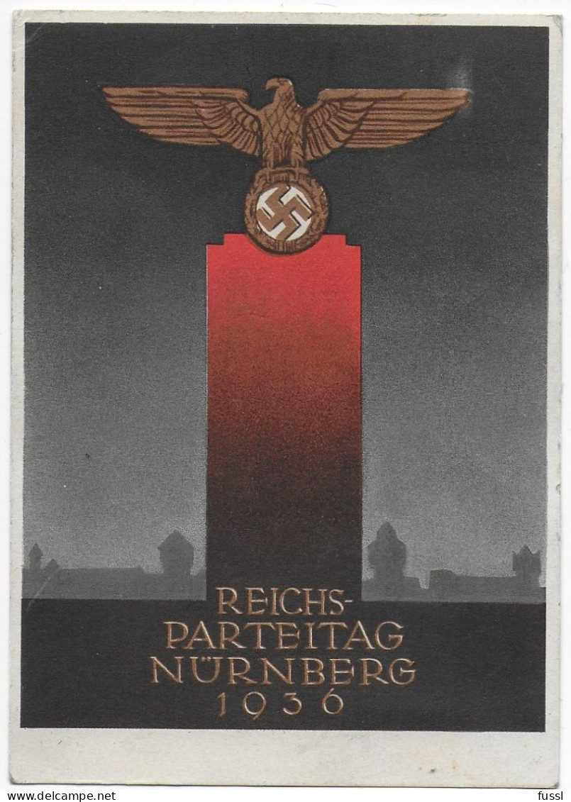Reichsparteitag Nürnberg Hitler Propaganda Karte Deutschland Bayern Nazi Allemagne Hakenkreuz - Storia Postale