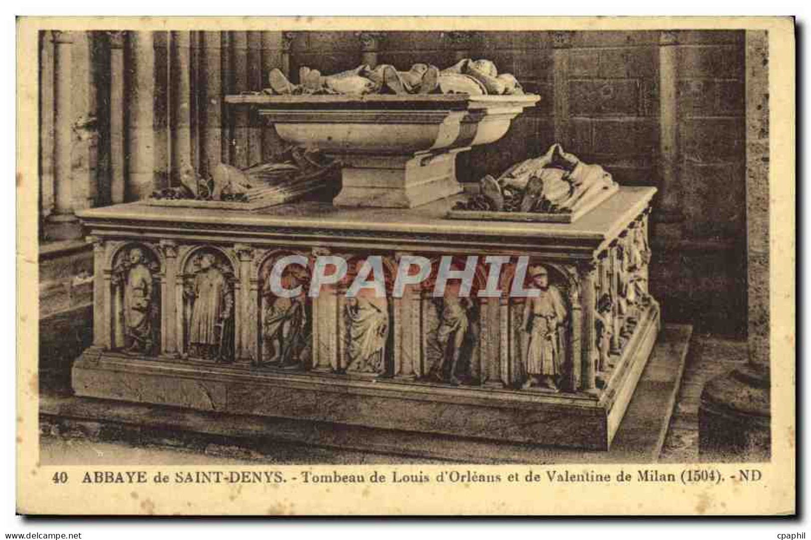 CPA Abbaye De Saint Denys Tombeau De Louis D Orleans Et De Valentine De Milan  - Saint Denis