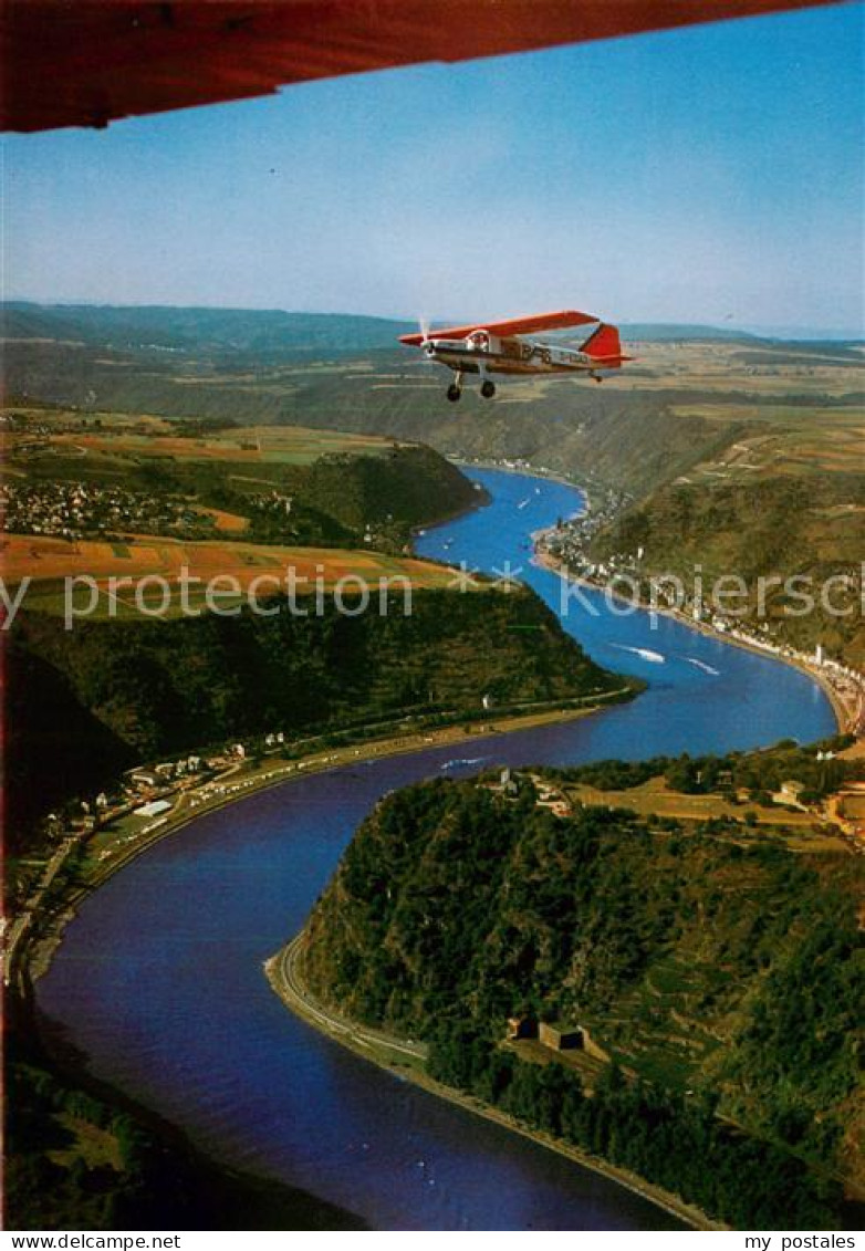 73788038 St Goarshausen Loreley Felsen Rheintal Motorflugzeug St Goarshausen - Loreley