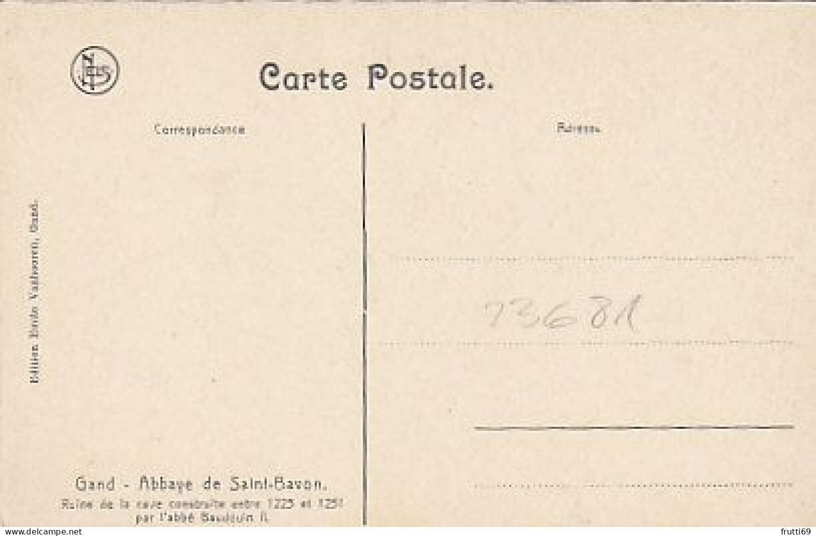 AK 215547 BELGIUM - Gand - Abbaye De Sant.-Bavon - Gent