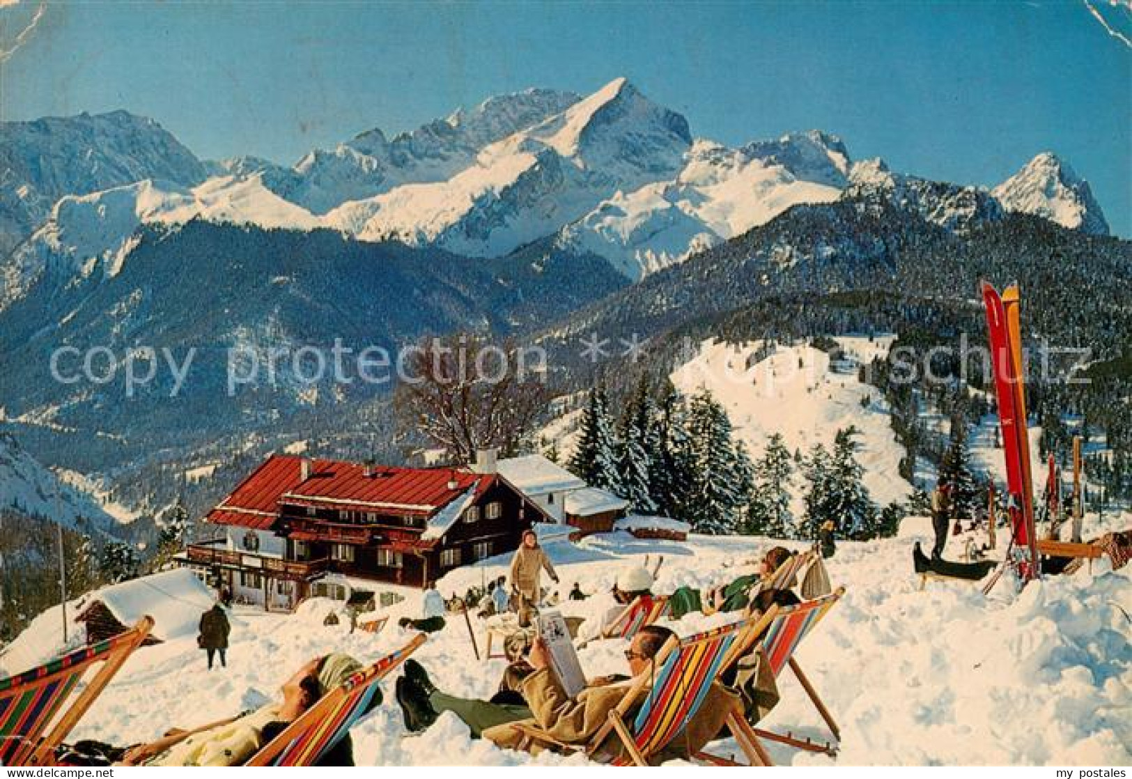 73788034 Garmisch-Partenkirchen Berggasthof Eckbauer Wintersportplatz Alpenpanor - Garmisch-Partenkirchen