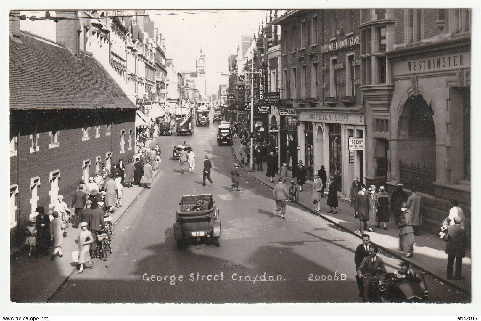 CROYDON - George Street - Old Real Photo Postcard - Londen - Buitenwijken