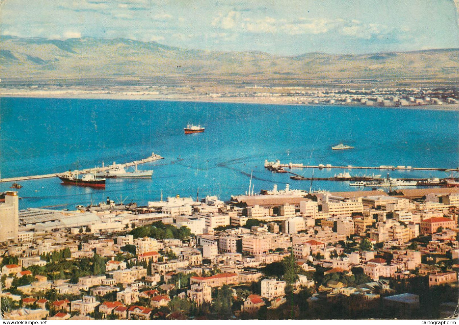 Navigation Sailing Vessels & Boats Themed Postcard Israel Haifa Harbour - Velieri