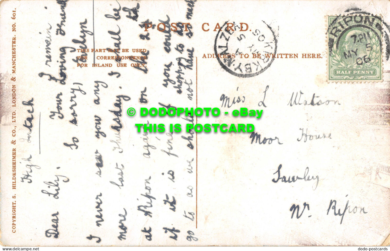 R531113 London Bridge. S. Hildesheimer. No. 601. 1906 - Other & Unclassified