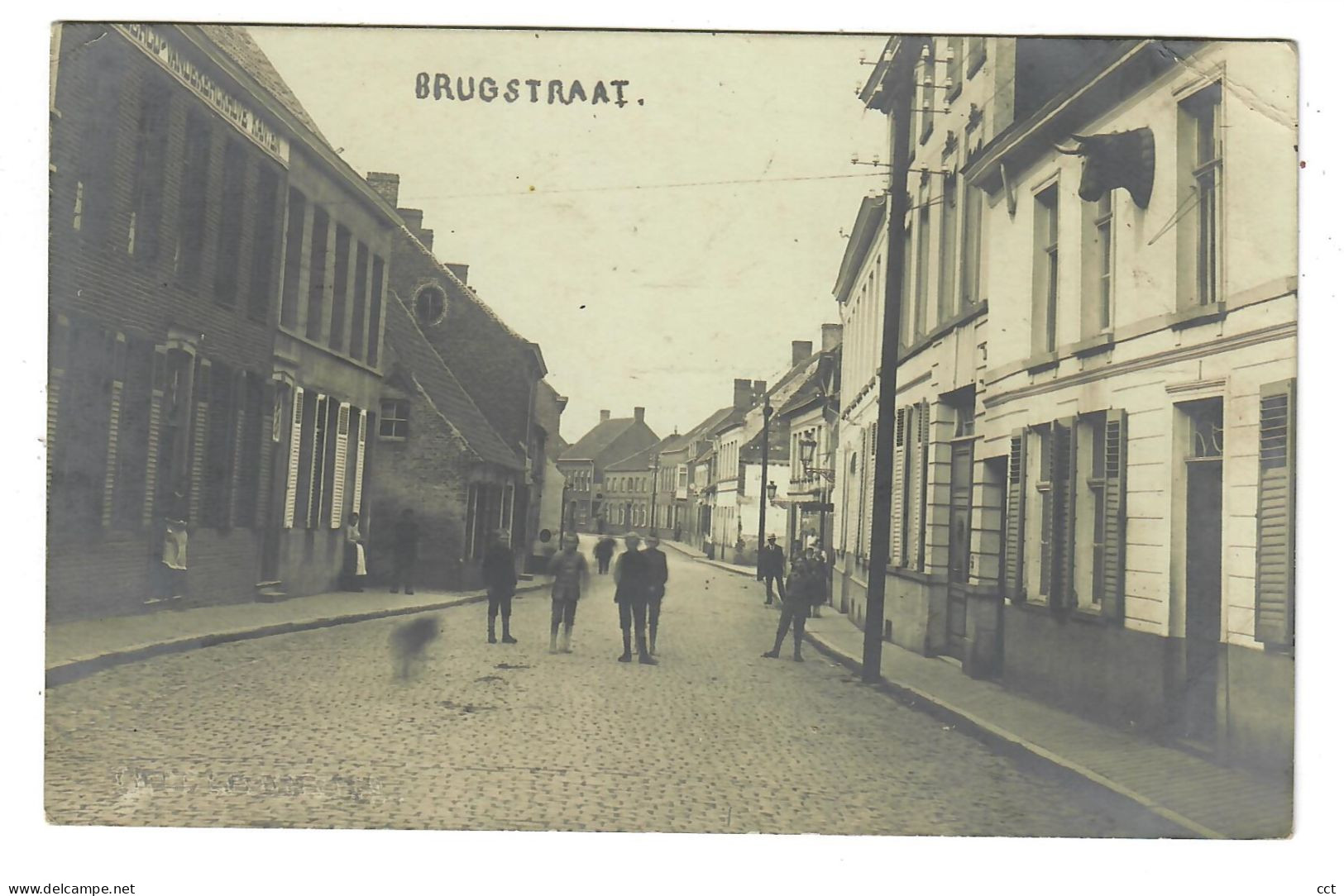 Ingelmunster   FOTOKAART Van De Brugstraat Tijdens De Eerste Wereldoorlog - Ingelmunster