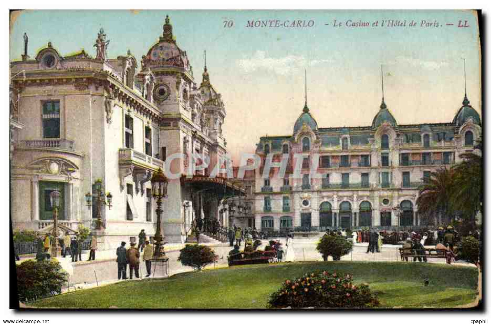 CPA Monte Carlo Le Casino Et L Hotel De Paris - Otros & Sin Clasificación