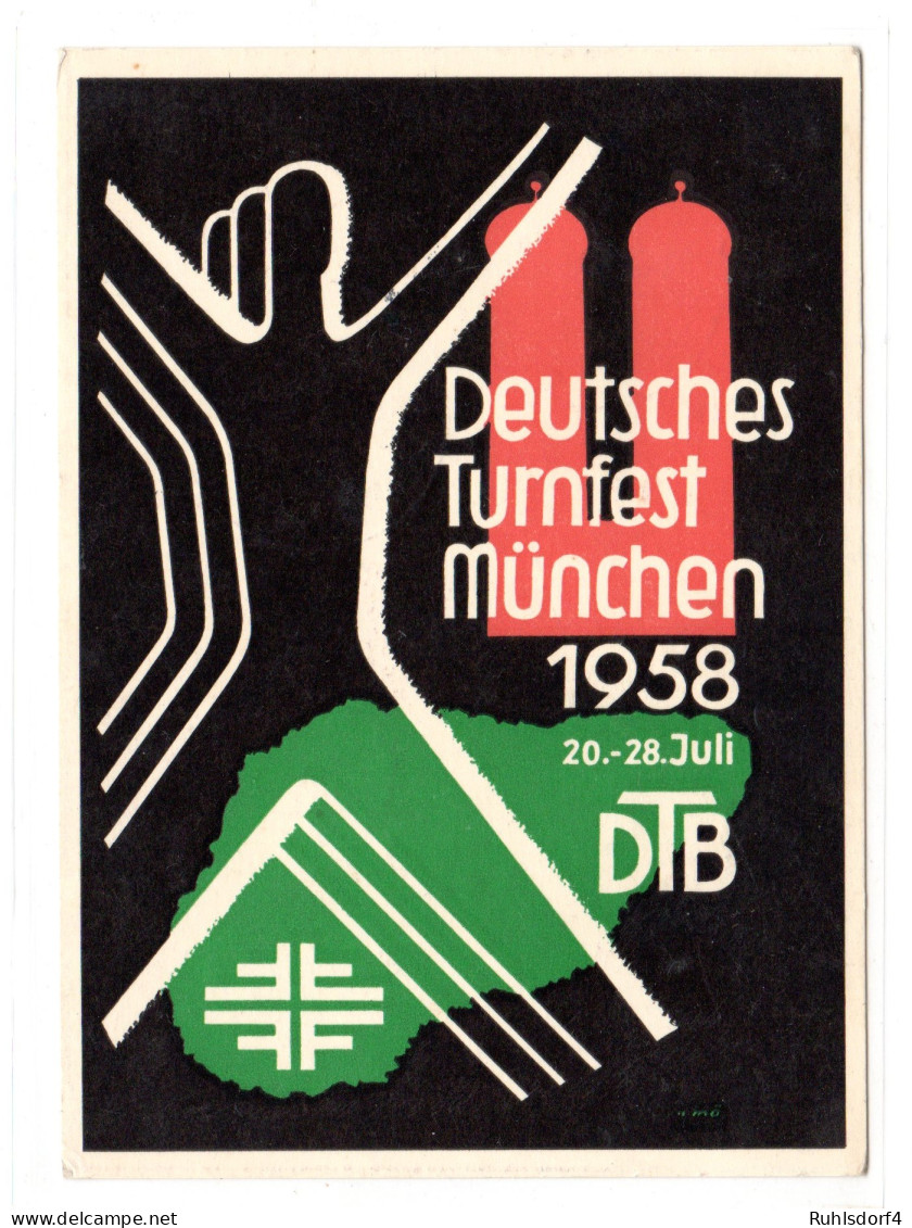 Ereigniskarte: Deutsches Turnfest München 1958 - Briefe U. Dokumente