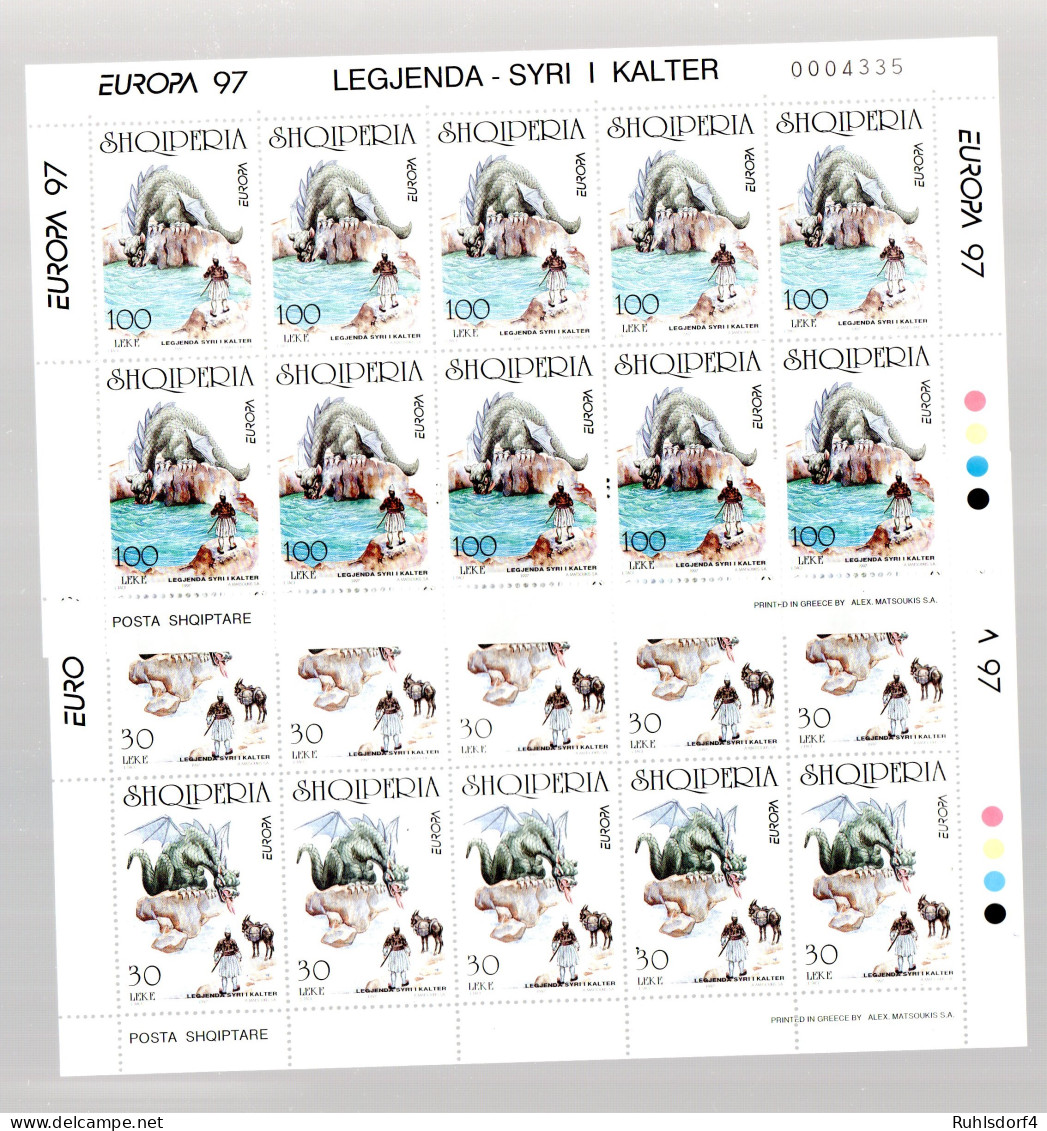 Albanien, "Europa" 1997 (Sagen) In Kleinbogen, ** (MNH) - Albanien