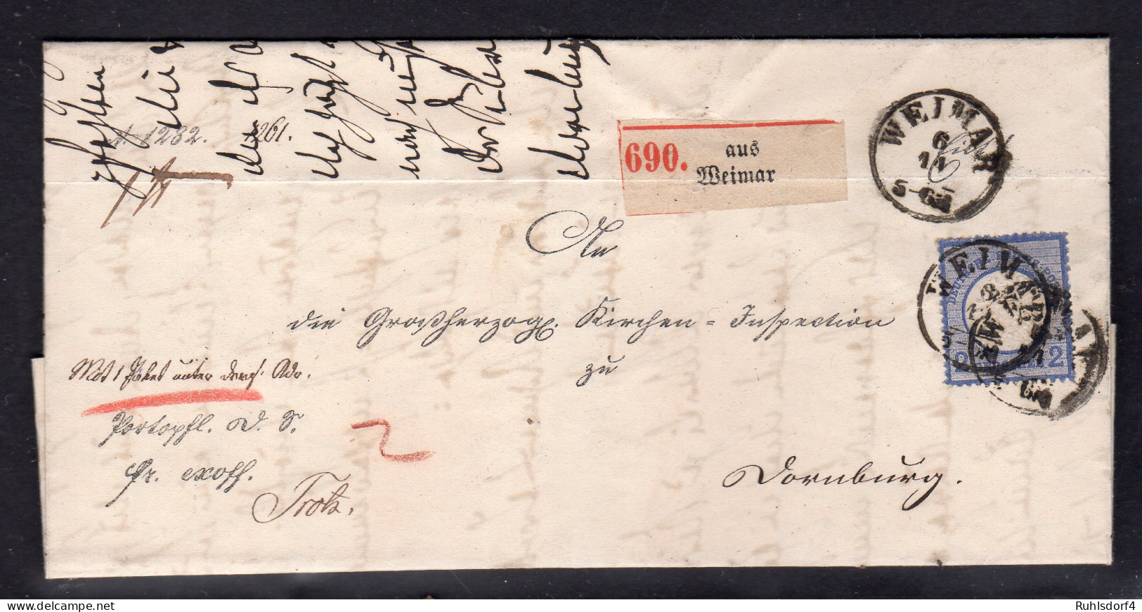 DR, Mi.-Nr. 20 EF. Auf Paketbegleitsbrief. - Lettres & Documents