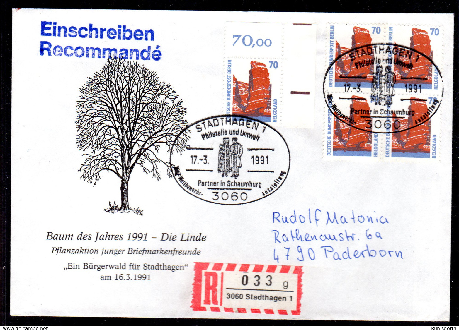 Berlin 874 Portorichtig 5x Auf Fernbrief, Dabei 2 Waager. Paare - Storia Postale