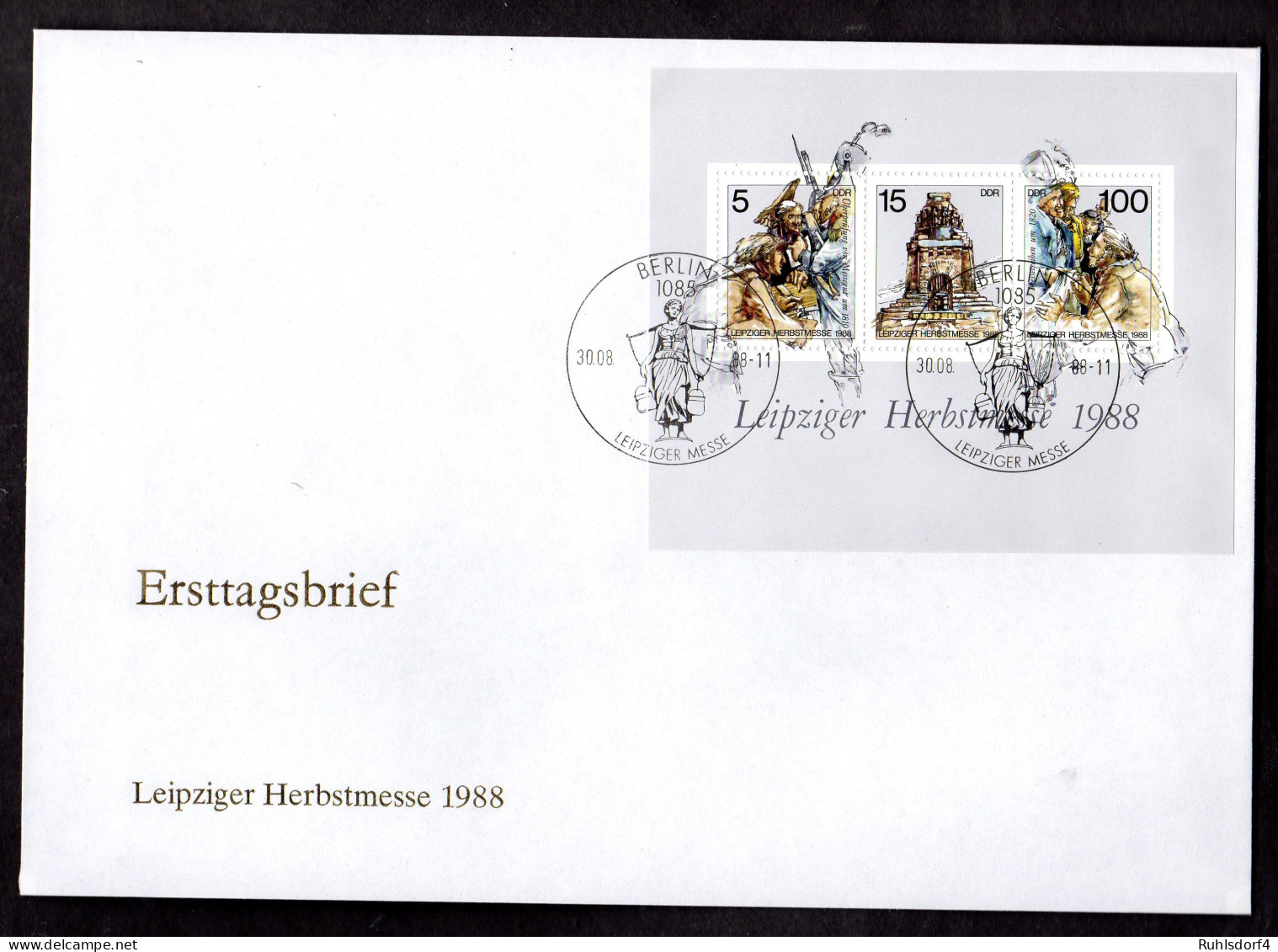 DDR, FDC Block "Leipziger Hebrstmesse" - Sonstige & Ohne Zuordnung