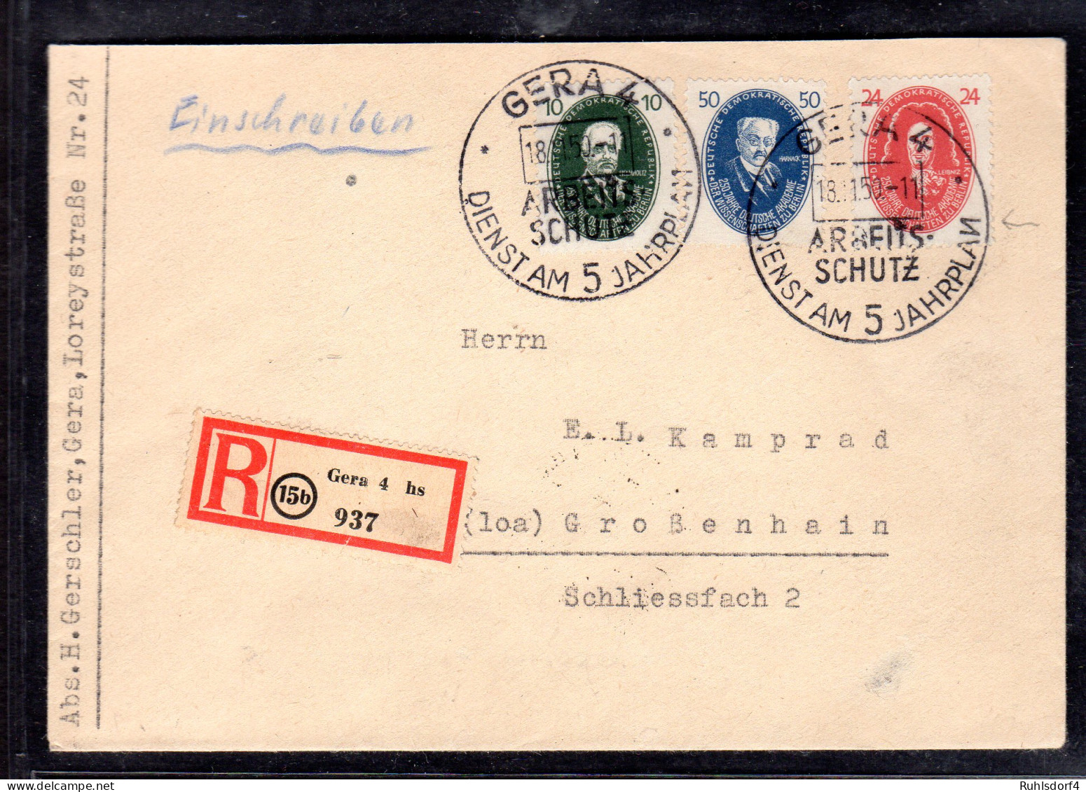 DDR, R-Brief Mit Mi.-Nr. 265, 269, 270 Mit AK-St. - Covers & Documents