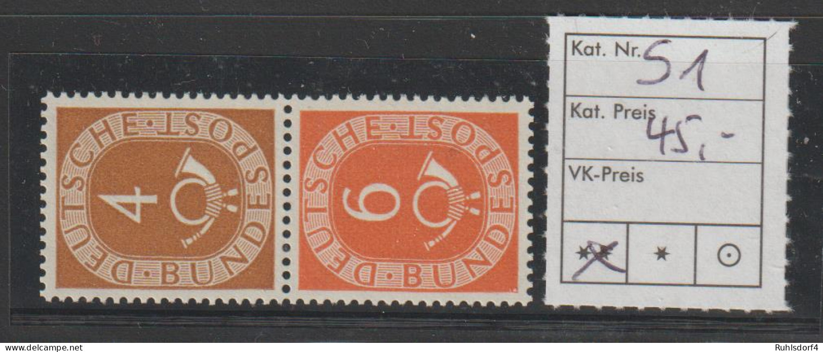 Posthorn-Zusammendruck S1, Postfrisch (**, MNH) - Se-Tenant