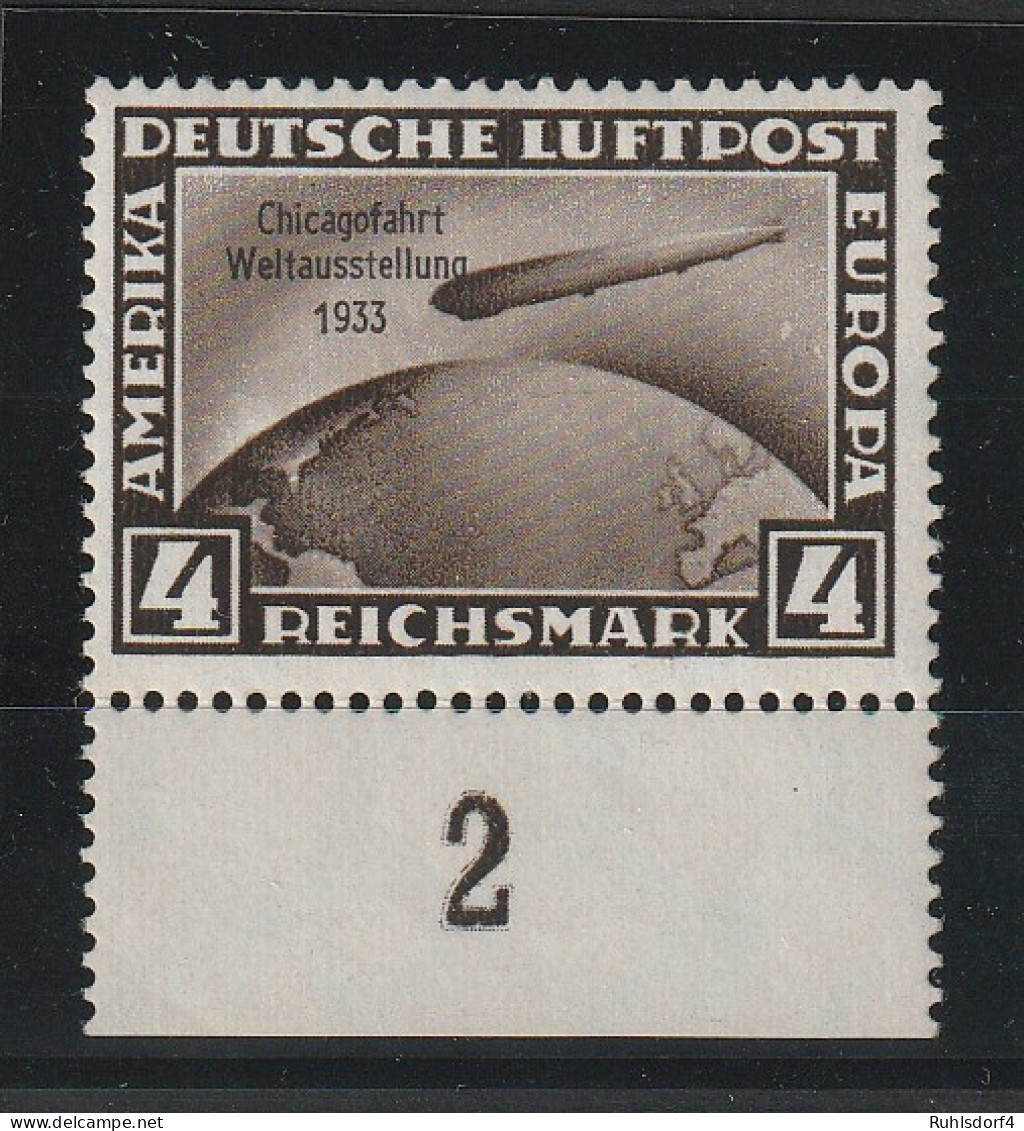 Dt. Reich Chicagofahrt 4 RM, ** (MNH), Tiefstgeprüft Schlegel - Other & Unclassified