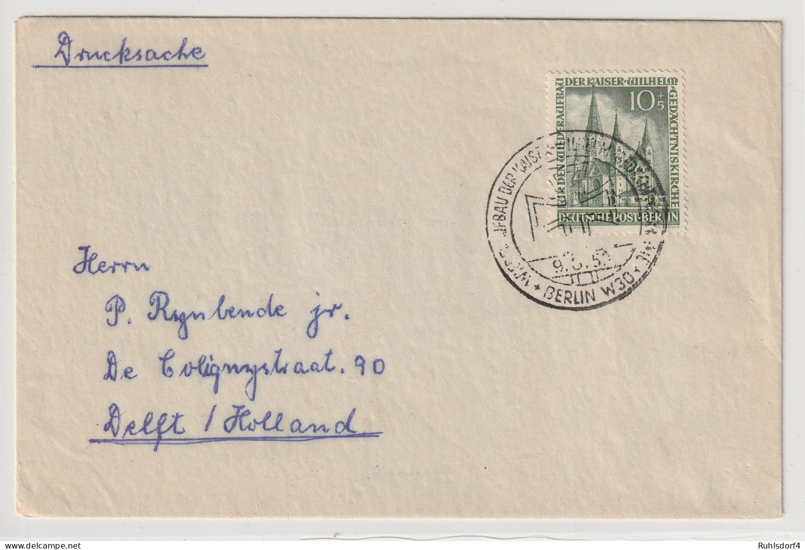 Berlin - Gedächtniskirche:: 10 Pfg. Auf Beschriftetem FDC - Lettres & Documents