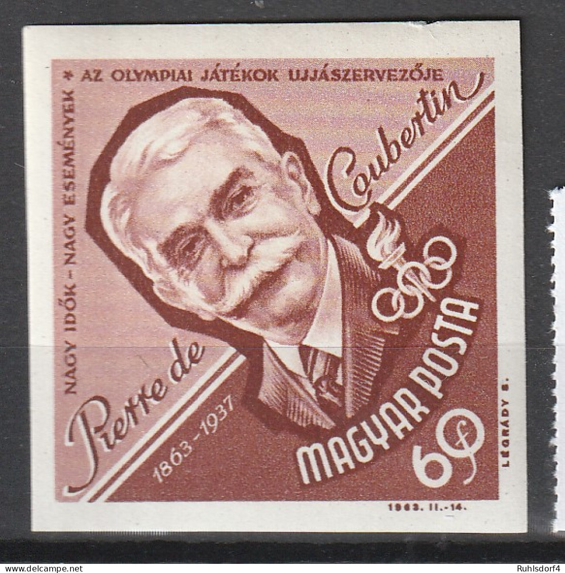 Ungarn Geschnitten: Coubertin, MNH ** - Other & Unclassified