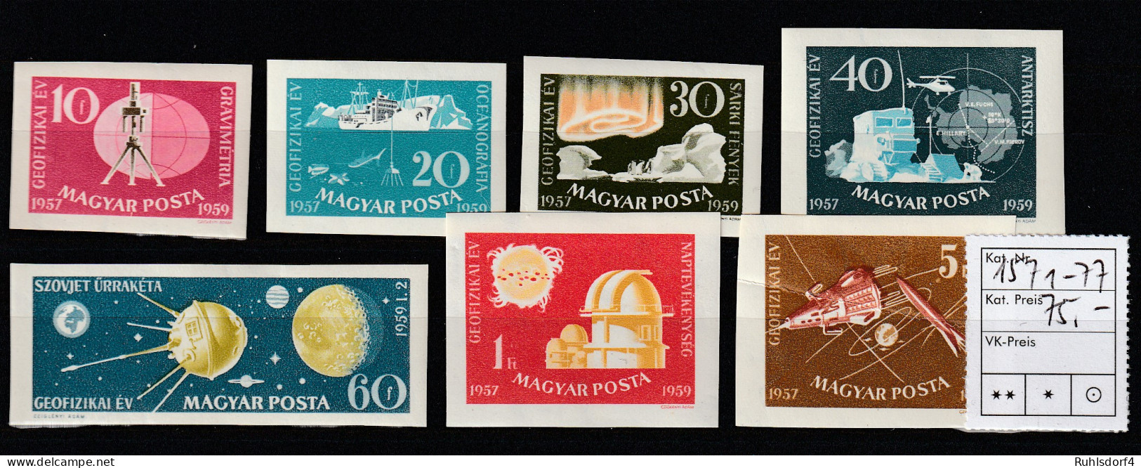 Ungarn Geschnitten: Geophysikalisches Jahr (1959), MNH ** - Altri & Non Classificati