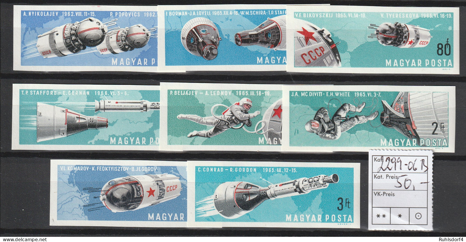 Ungarn Geschnitten: Bemannte Weltraumfahrt (1966), MNH ** - Other & Unclassified