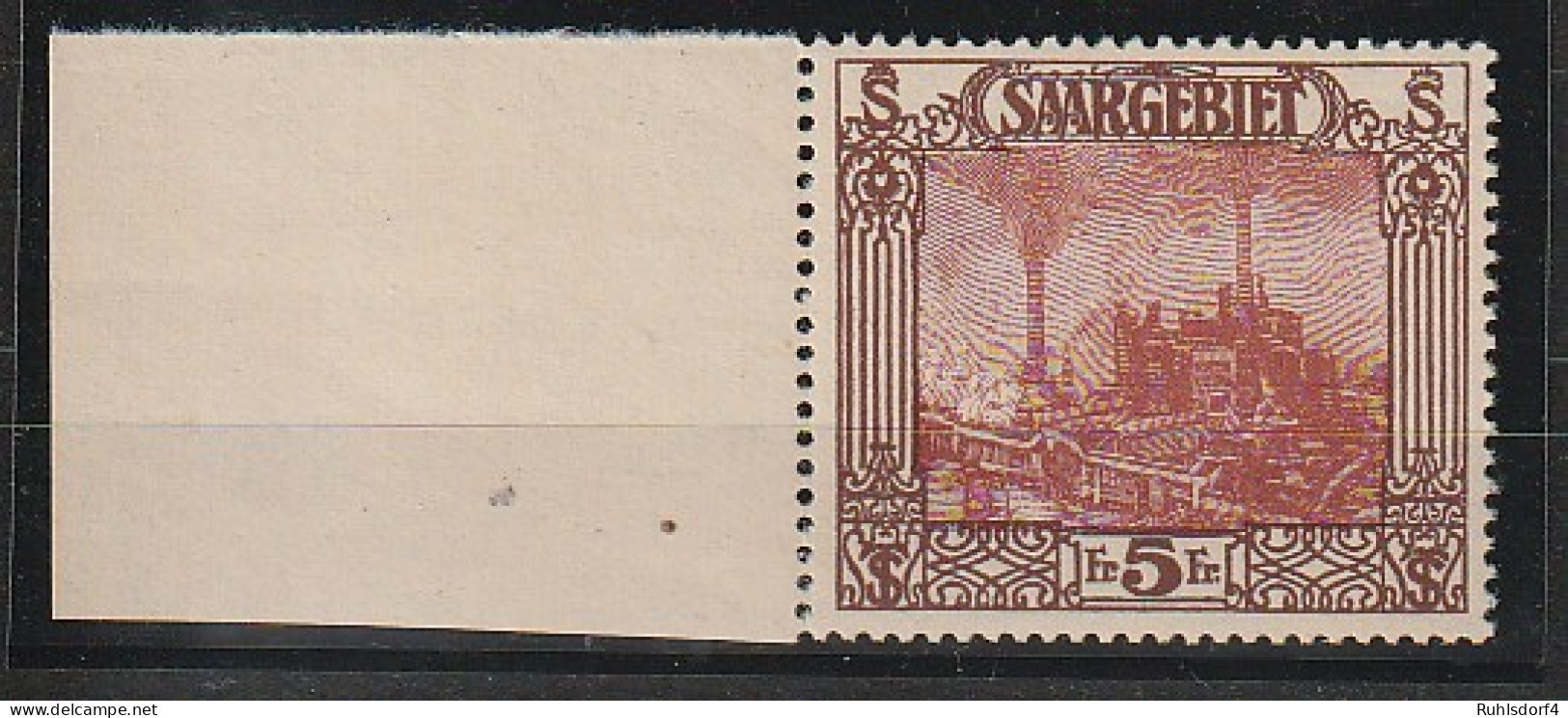 Saargebiet: Nr. 97 Randstück, ** (MNH) - Other & Unclassified