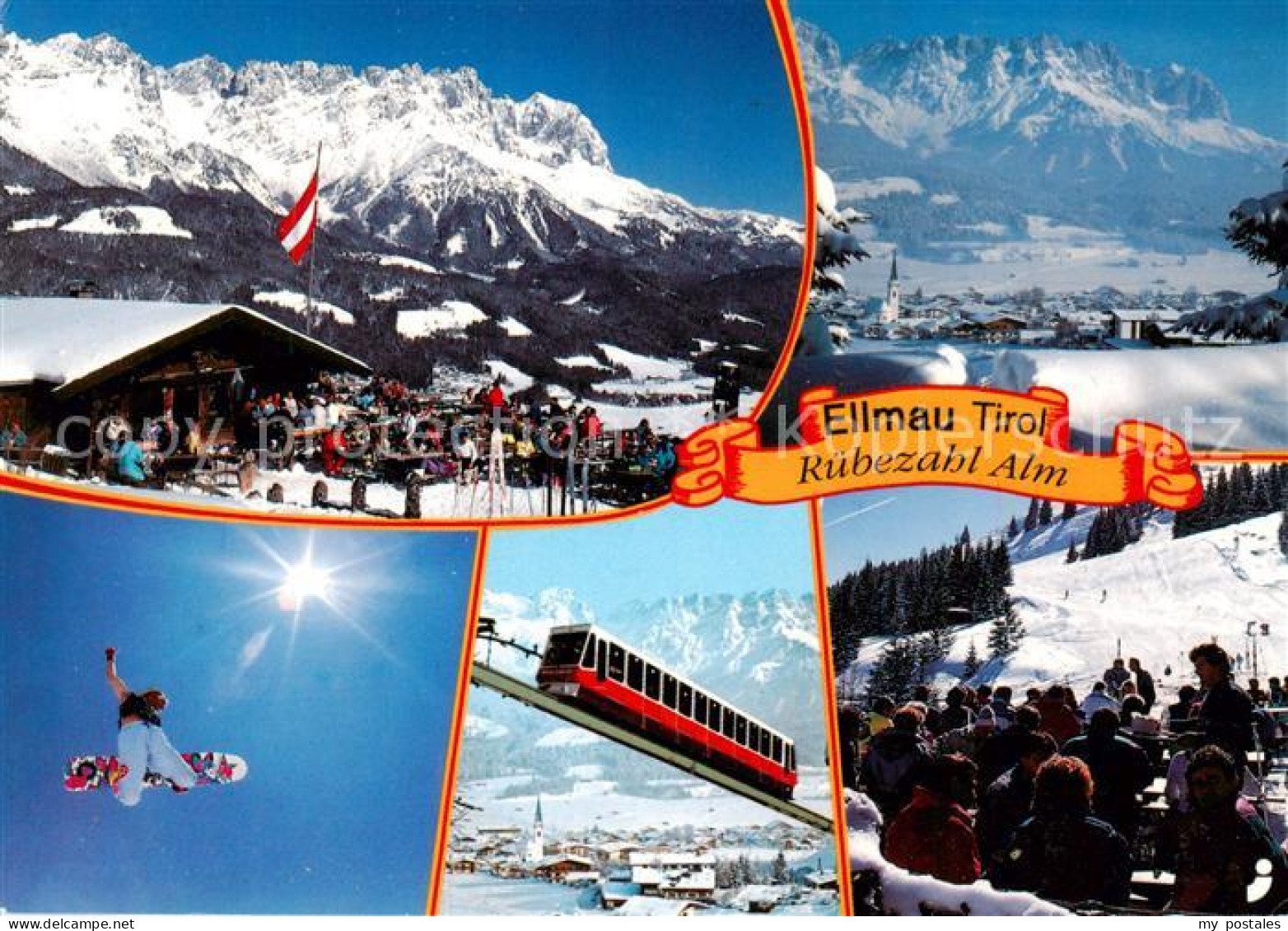 73787710 Ellmau Elmau Tirol AT Ruebezahl Alm Wintersport Zahnradbahn Panorama Ka - Autres & Non Classés