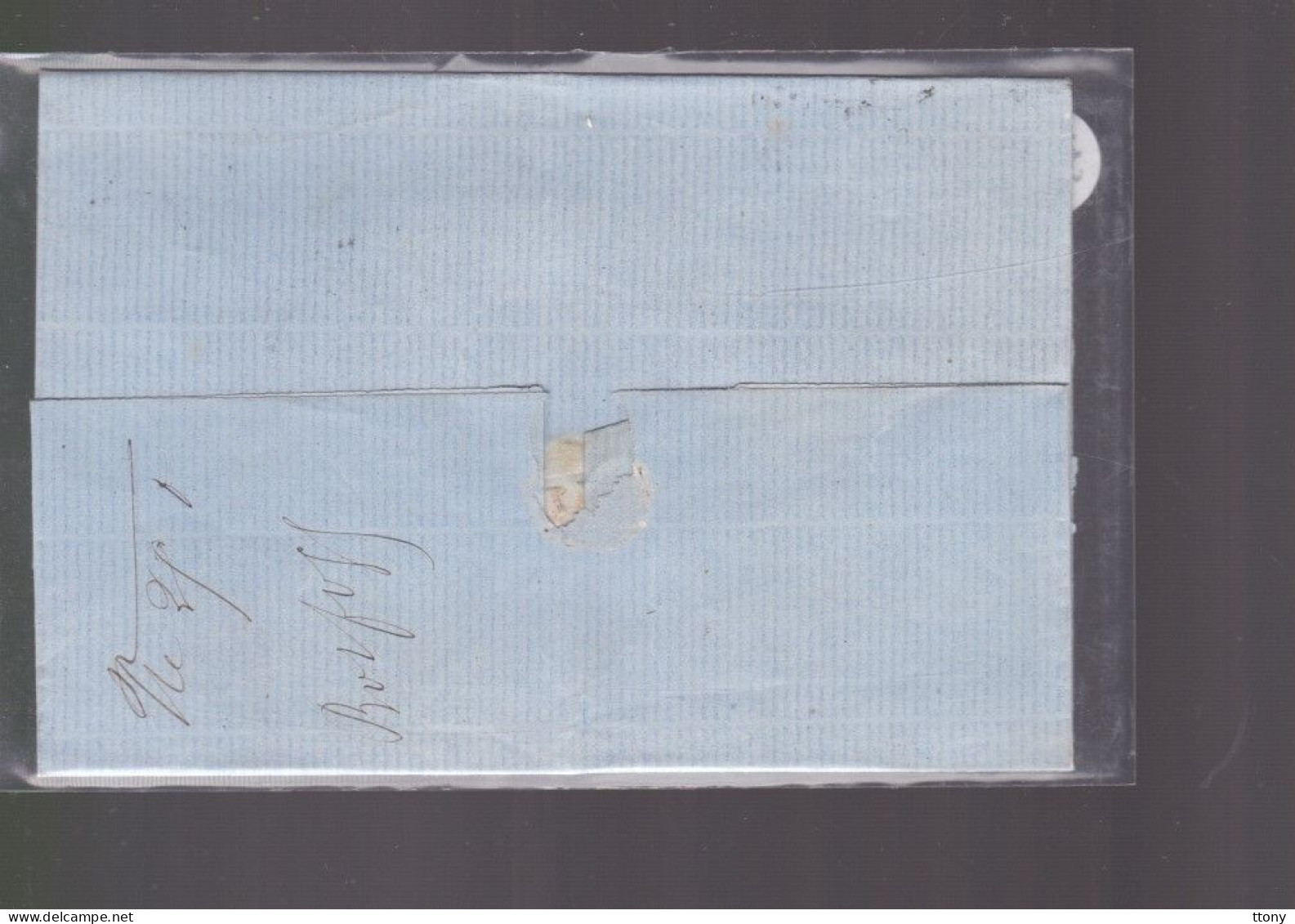 Un  Timbre  Napoléon III N° 14     20 C Bleu  Lettre Cachet Paris     1862   Destination  Paris - 1849-1876: Periodo Clásico