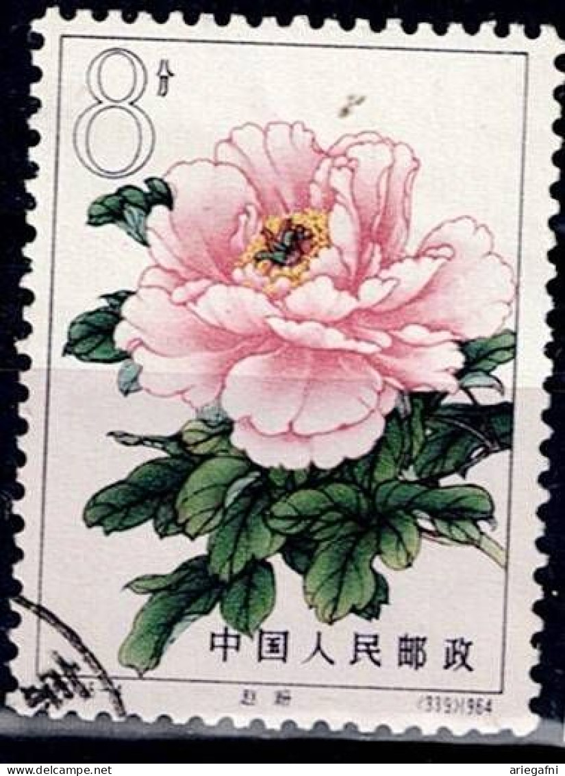 CHINA 1964 PEONIES MI No 798 USED VF!! - Used Stamps