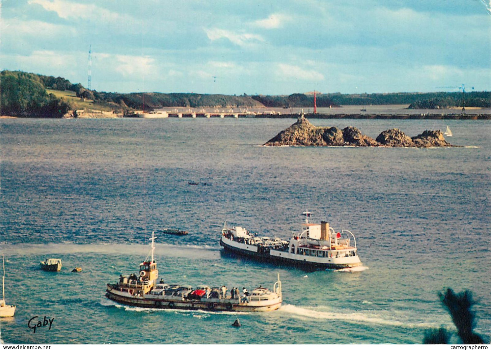 Navigation Sailing Vessels & Boats Themed Postcard Barrage De La Rance - Velieri