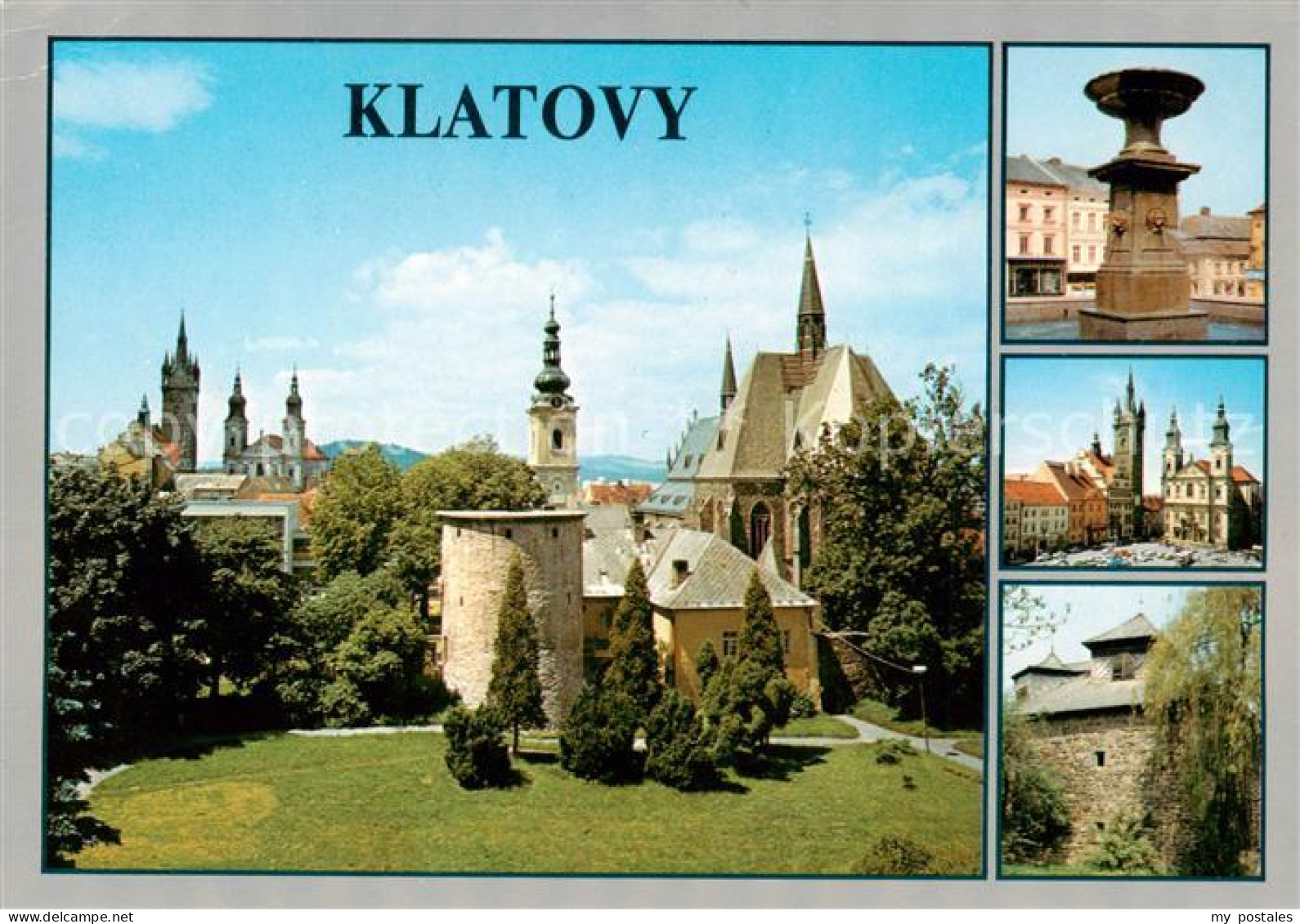 73787628 Klatovy Klattau CZ Stadtmotive Historische Stadt Brunnen Zentrum  - Czech Republic