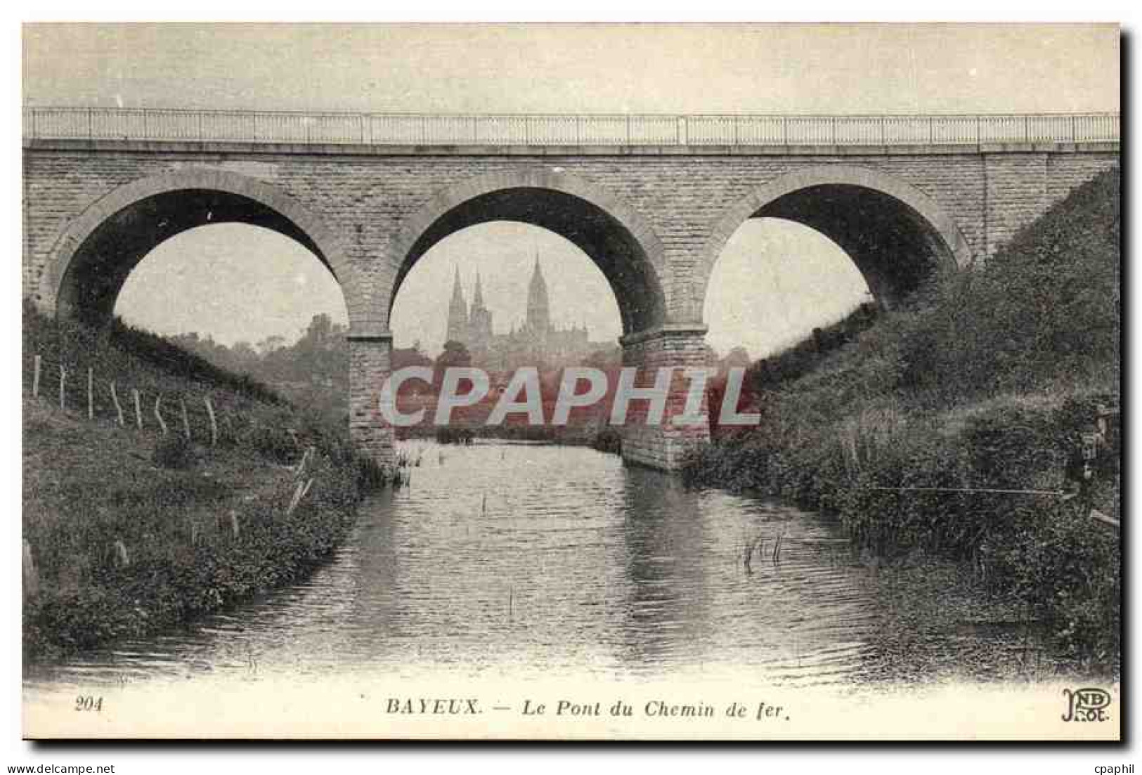 CPA Bayeux Le Pont Du Chemin De Fer - Bayeux