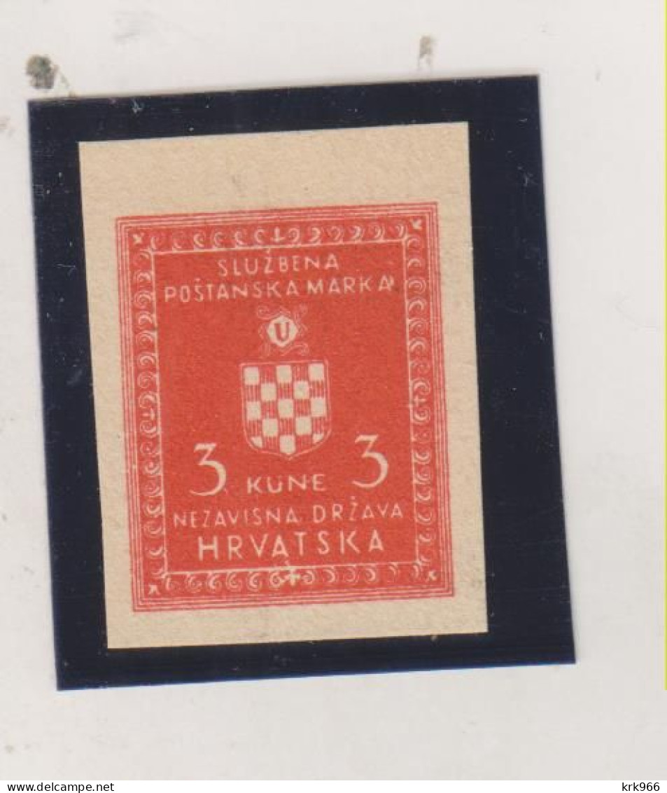 CROATIA WW II Official 3 Kn Rare Proof On Note Music Cardboard Paper Bloc Of 4 - Kroatië