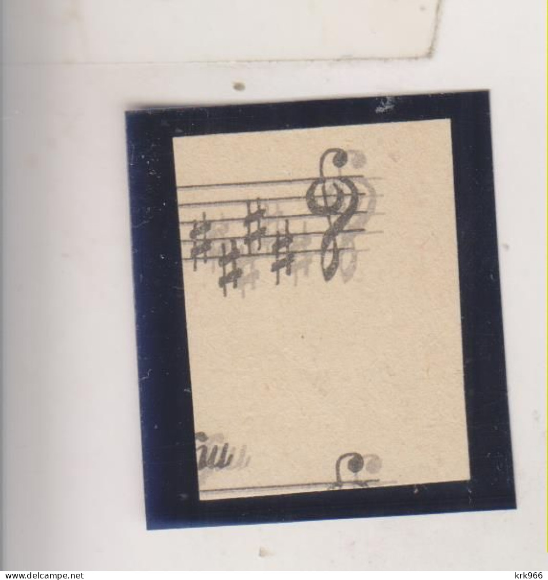 CROATIA WW II Official 3 Kn Rare Proof On Note Music Cardboard Paper Bloc Of 4 - Kroatien