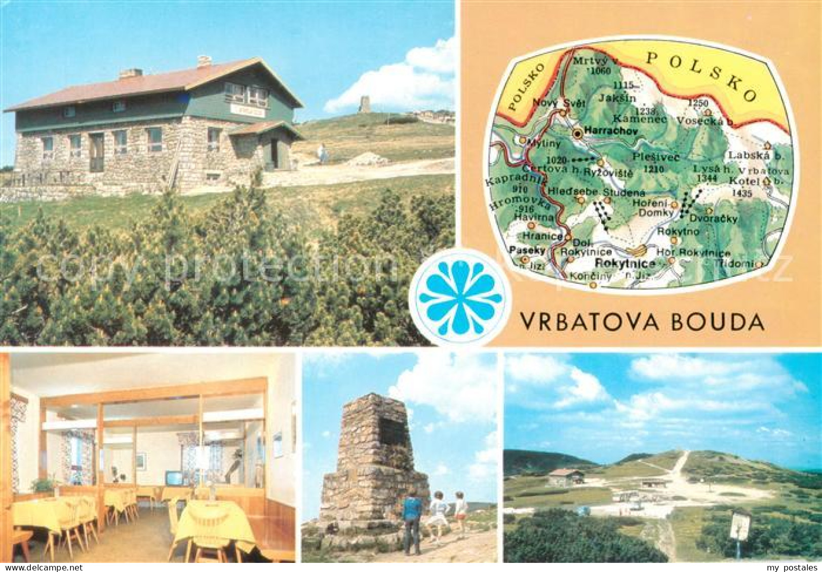 73787492 Riesengebirge_Krkonose_Karkonosze Vrbatova Bouda Gastraum Monument Pano - Tchéquie