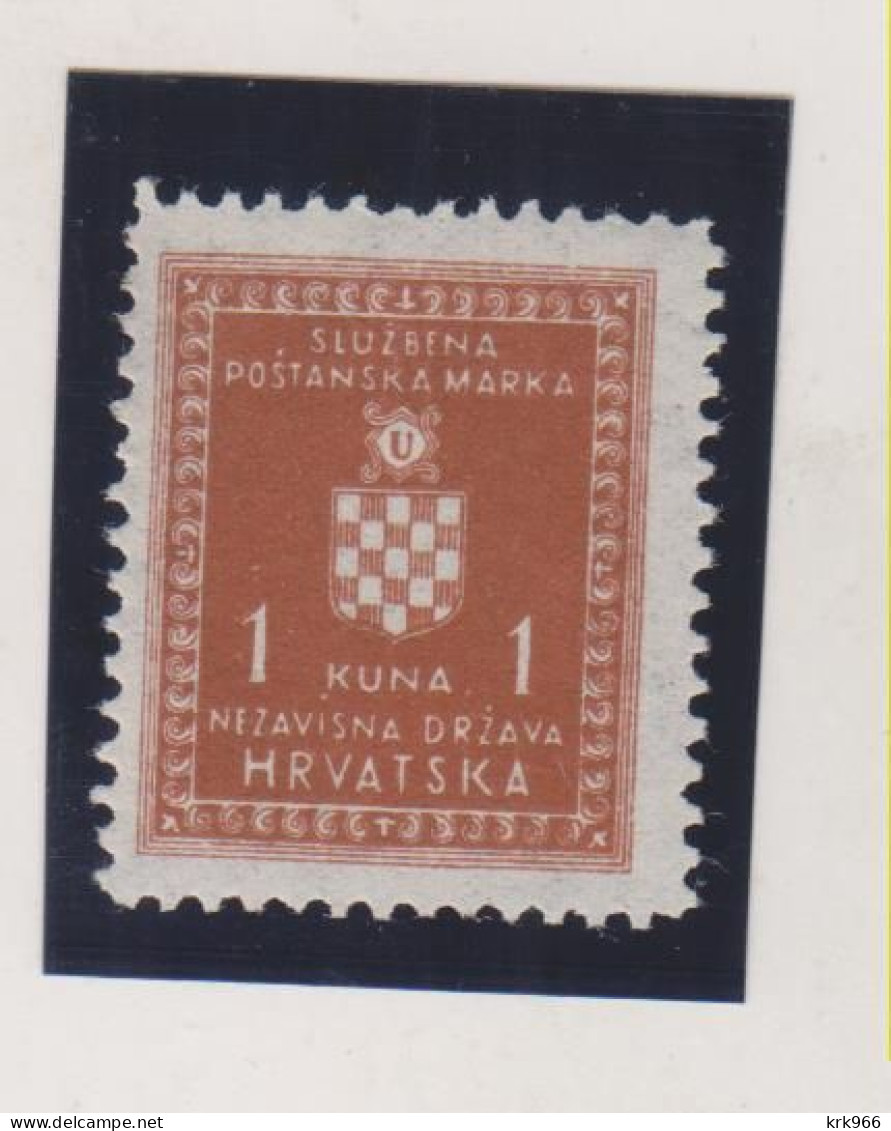 CROATIA WW II  , 1 Kn  Official Breakthrough Printed  MNH - Kroatien