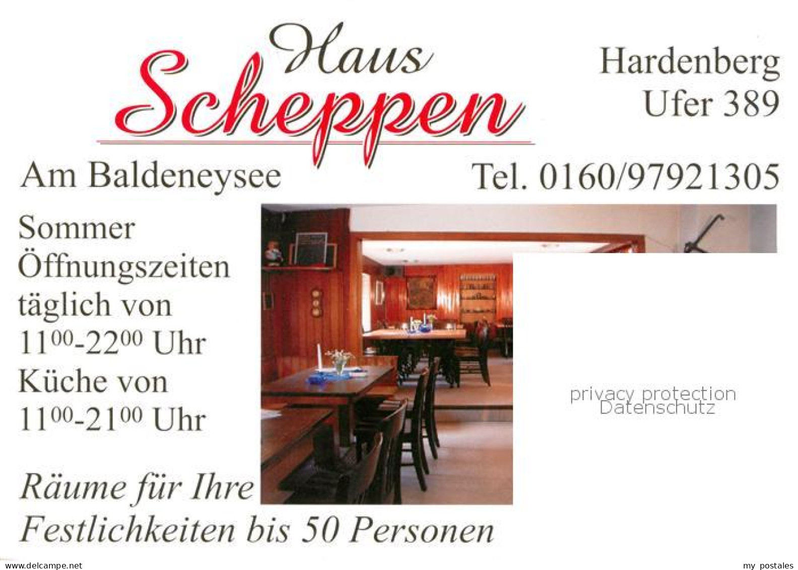 73787394 Hardenberg Neviges Haus Scheppen Restaurant Terrasse Fahrgastschiff Har - Velbert