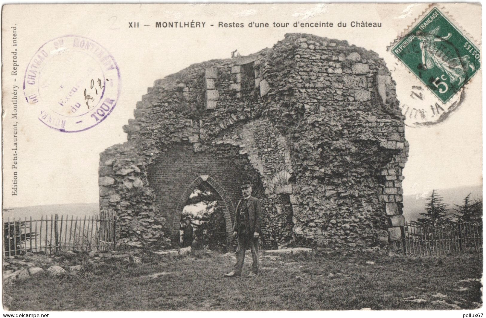 CPA DE MONTLHÉRY  (ESSONNE)  RESTES D'UNE TOUR D'ENCEINTE DU CHÂTEAU - Montlhery