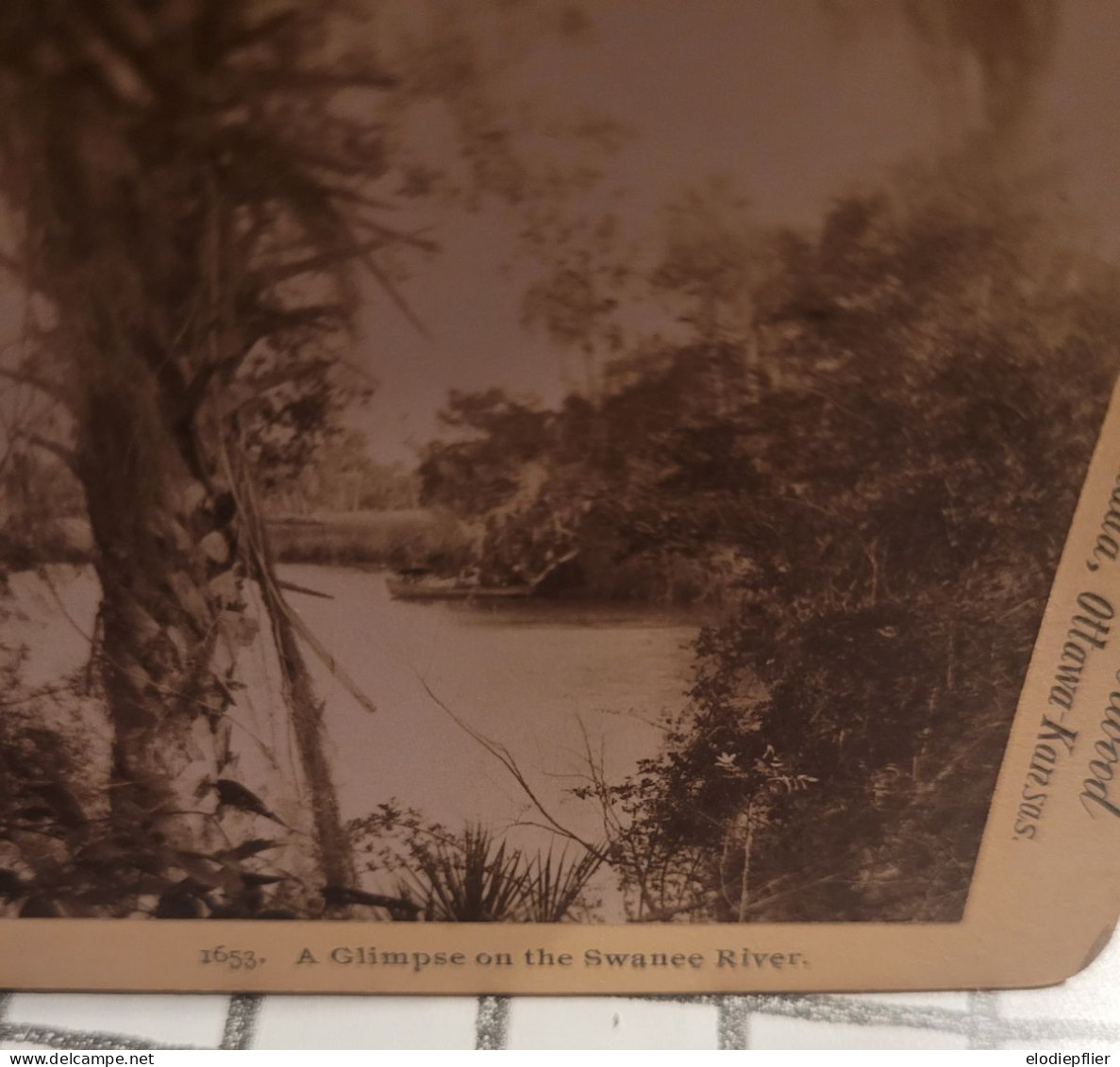 Un Coup D'oeil Sur La Rivière Swanee, Florida, Etats-Unis Underwood Stéréo - Stereoscopes - Side-by-side Viewers