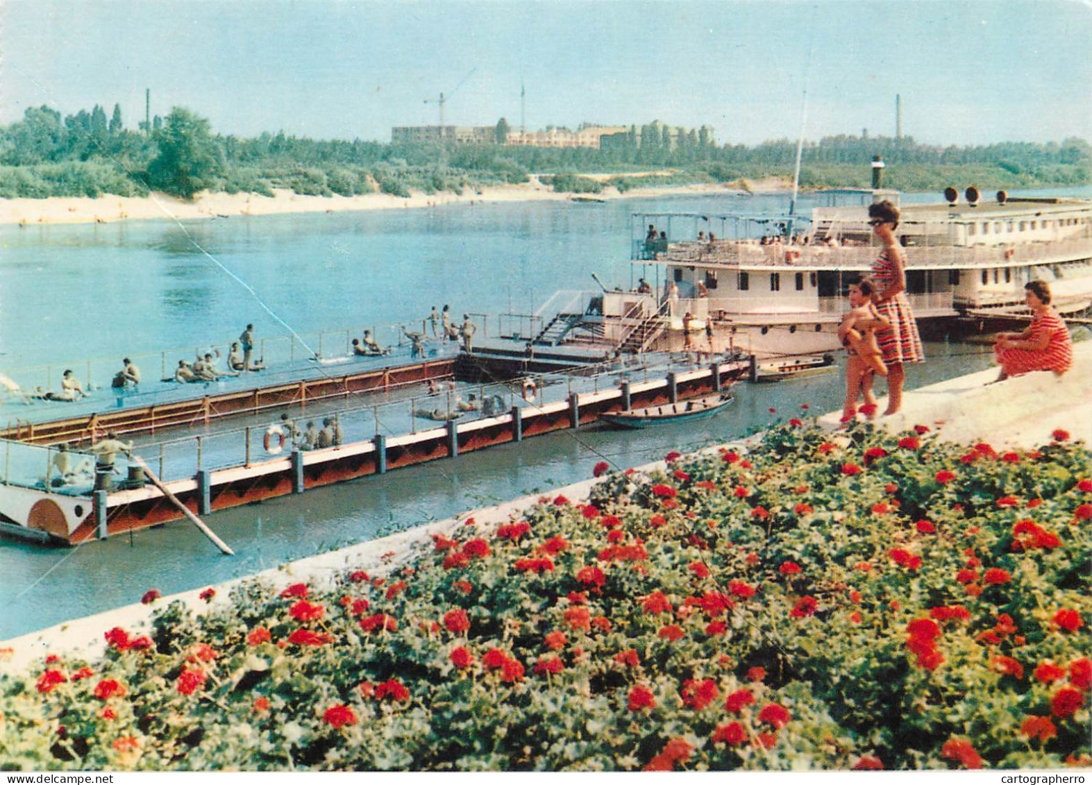 Navigation Sailing Vessels & Boats Themed Postcard Hungary Szeged Ship Hotel Szoke Tisza - Velieri