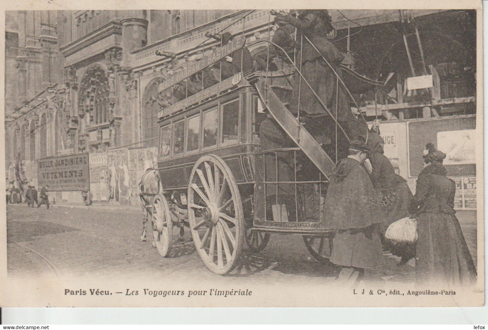PARIS   VECU LES VOYAGEURS POUR L IMPERIALE ECRITE 1905 TRES BON ETAT - Otros & Sin Clasificación