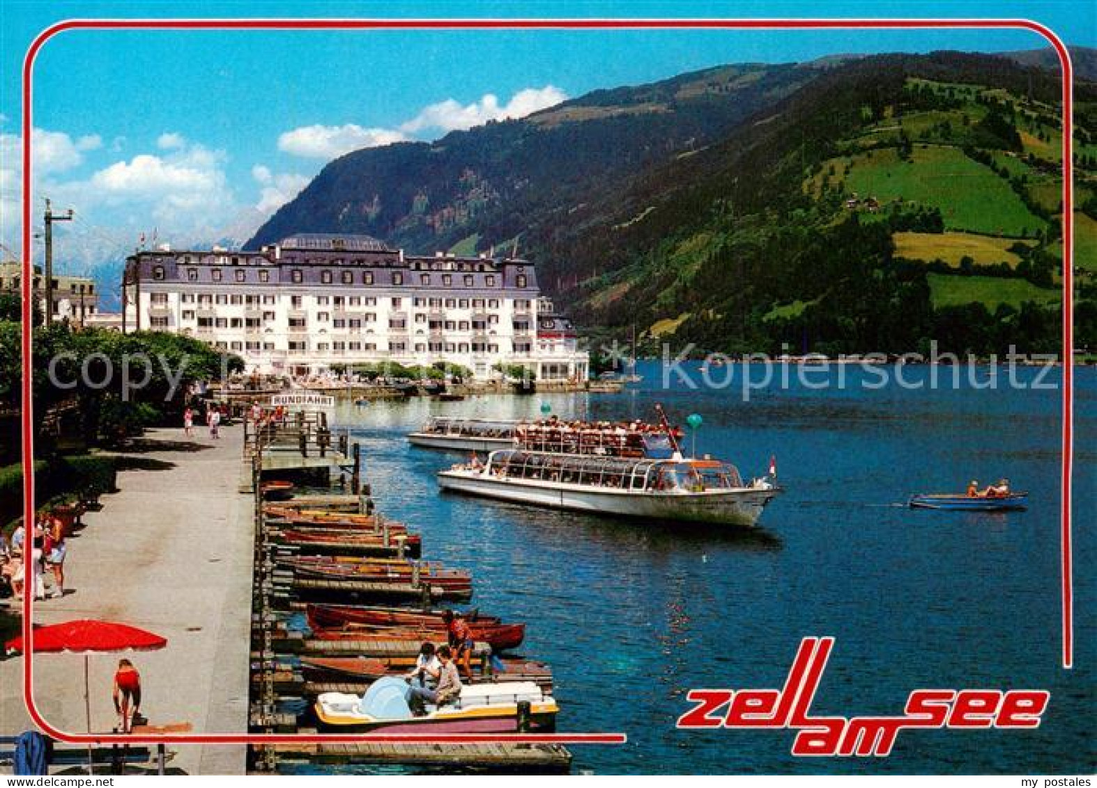 73787210 Zell See AT Seepromenade Mit Grand Hotel Und Schiffsanlegestelle  - Sonstige & Ohne Zuordnung