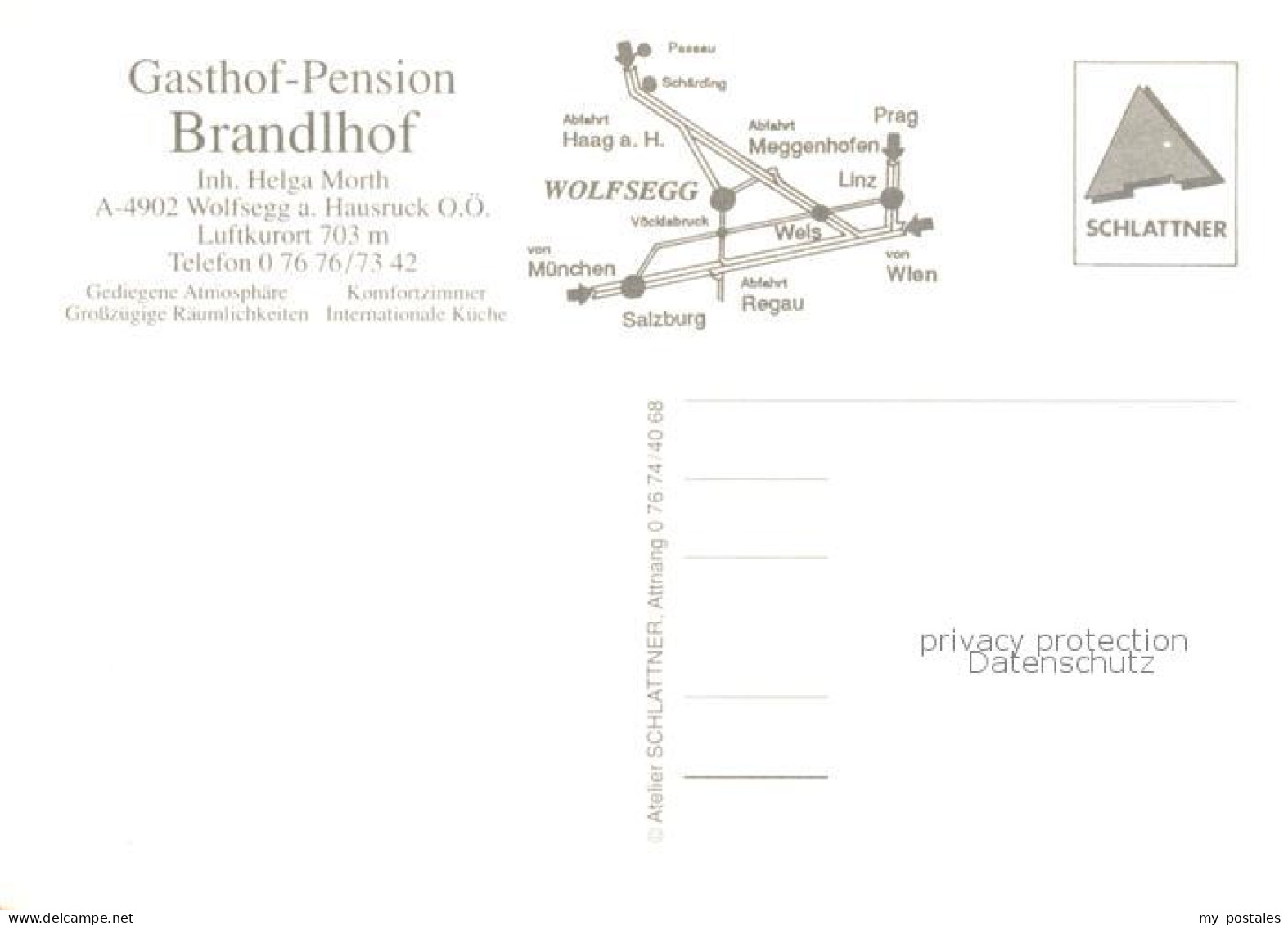 73787185 Wolfsegg Hausruck Gasthof Pension Brandlhof Gastraeume  Wolfsegg Hausru - Sonstige & Ohne Zuordnung