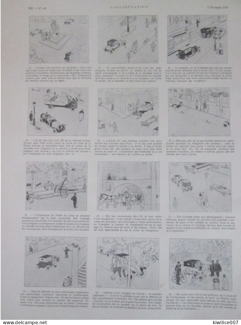 1924   Voiture Ancienne Code De La Route - Unclassified