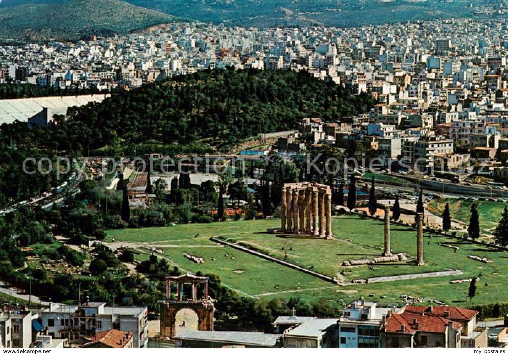 73787018 Athenes Athen Blick Auf Tempel Des Olympischen Zeus Athenes Athen - Grecia
