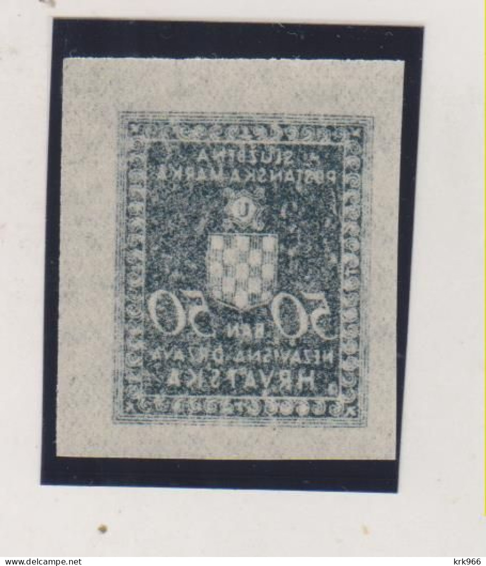 CROATIA WW II  , 0.50 Kn  Official Nice Proof Breakthrough Printed  MNH - Croacia