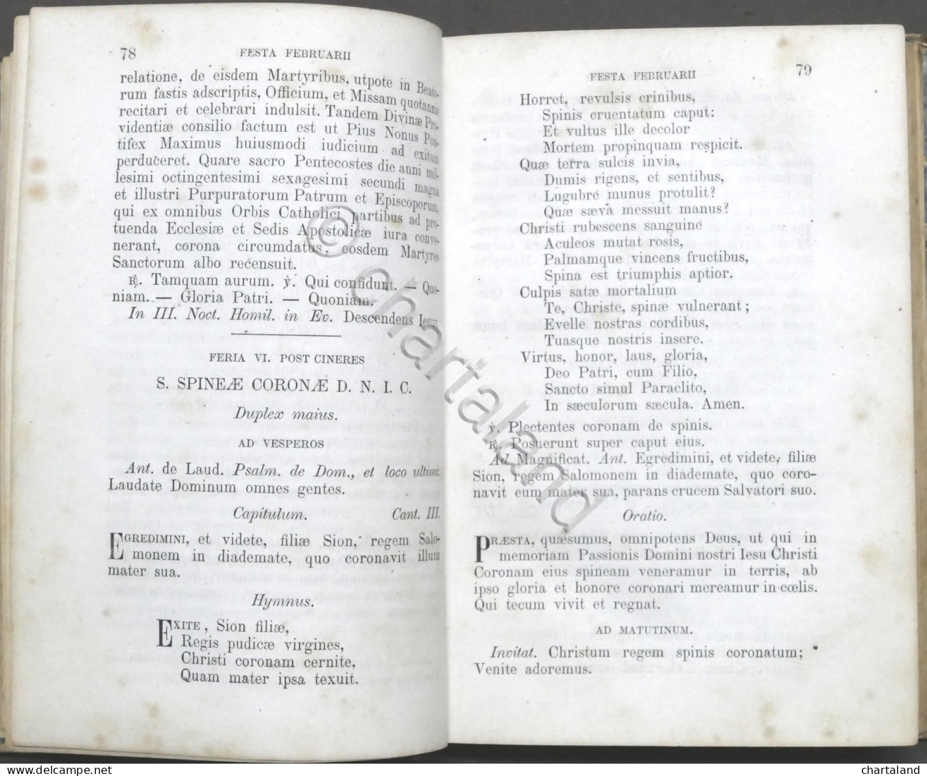 Officia Sanctae Alexandrinae Ecclesiae Propria A SS. D. N. Leone Papa XIII 1879 - Other & Unclassified
