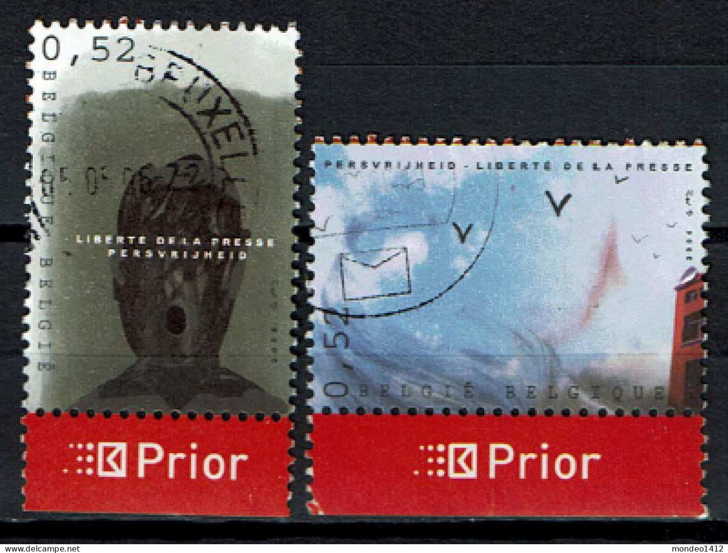 België OBP 3494/3495 - Freedom Of The Press Complete - Used Stamps