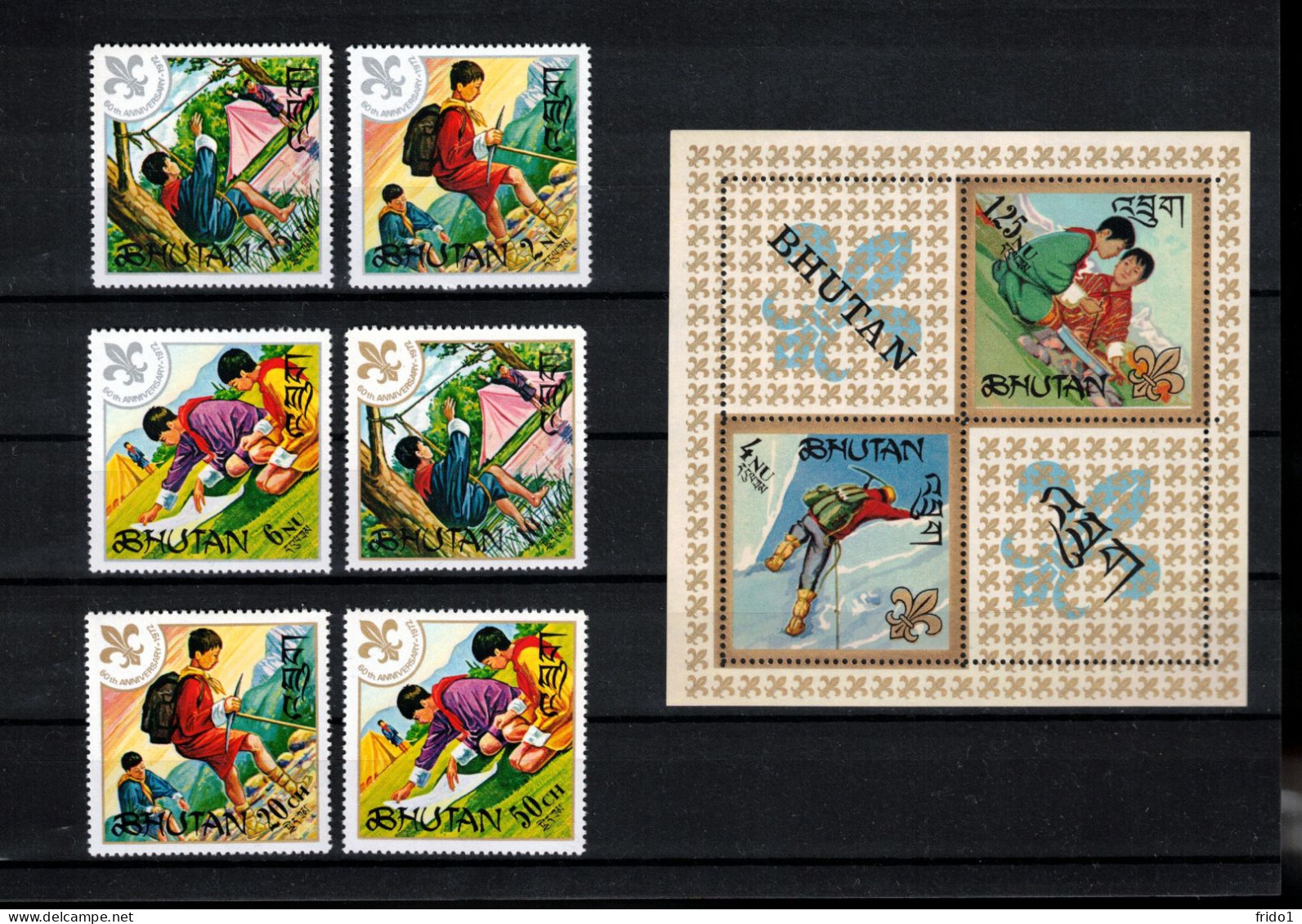 Bhutan Scouting Set+block Postfrisch / MNH - Unused Stamps