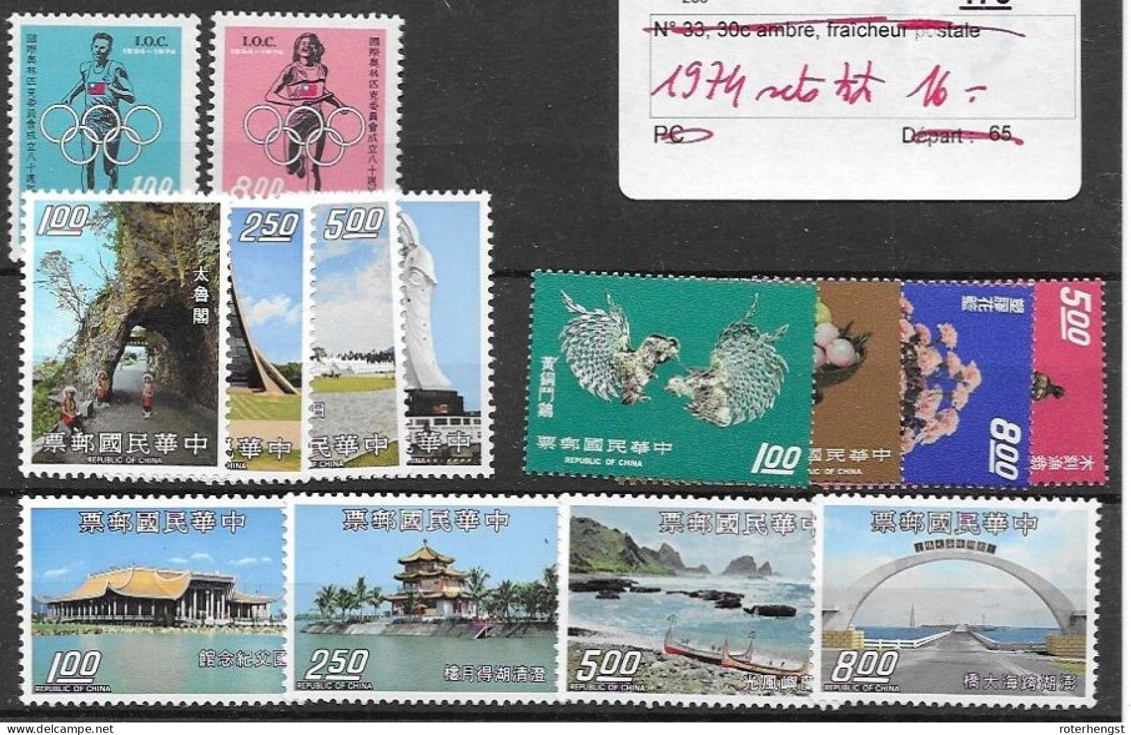 Taiwan 1974 4 Sets Mnh ** 16 Euros - Unused Stamps