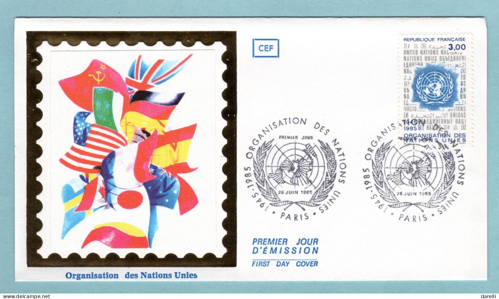 FDC France 1985 - Organisation Des Nations Unies ONU - YT 2374 - Paris - 1980-1989