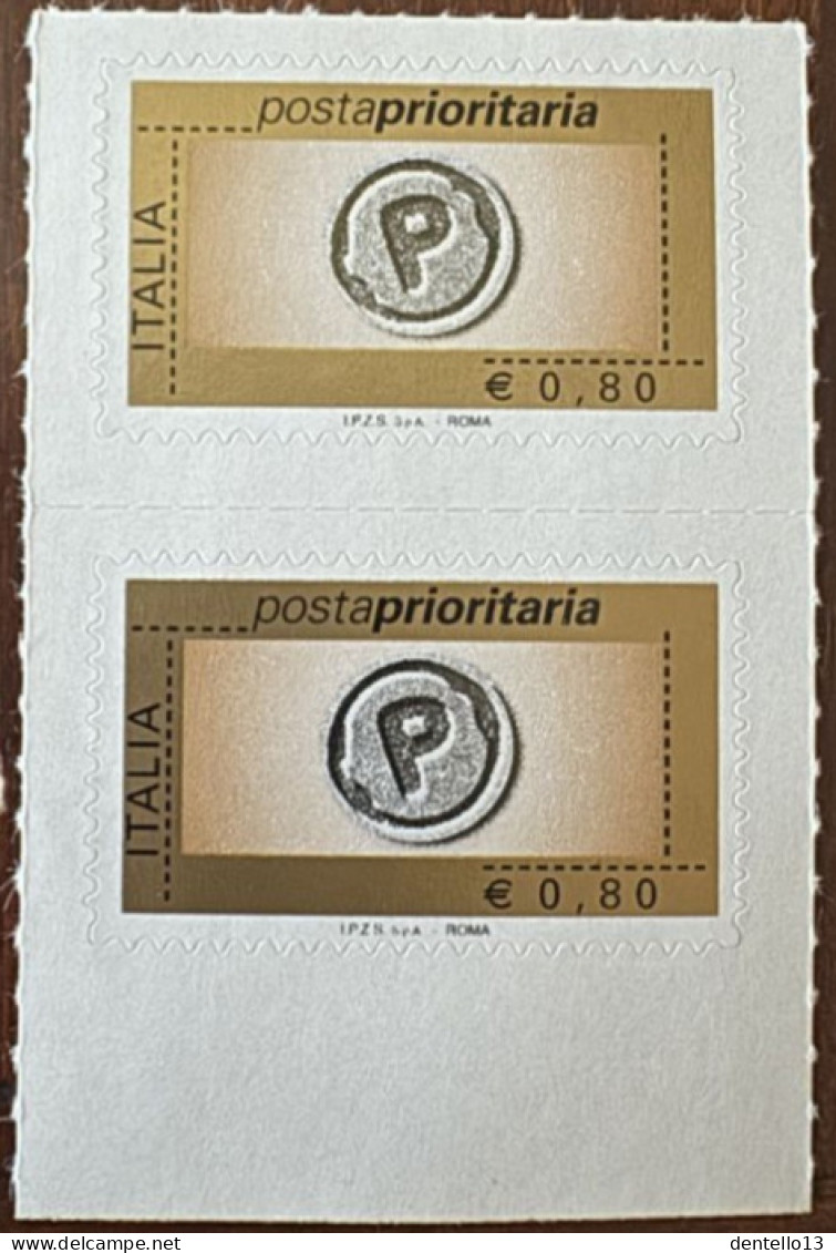 REPUBBLICA 2008 - Posta Prioritaria € 0,80 - COPPIA Come Da Foto - 2001-10: Neufs